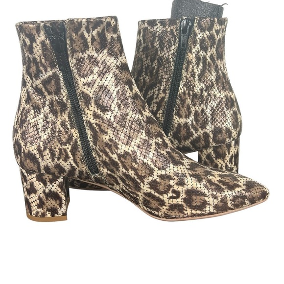 AGL MARETTE SNAKE EMBOSSED LEATHER ANKLE BOOTS IN LEOPARD NWOB‎ WOMEN'S SIZE 36 - Picture 8 of 13
